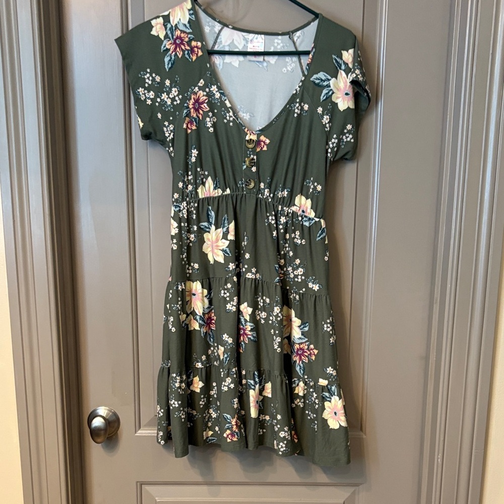 Floral Green Dress